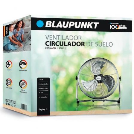 Blaupunkt Ventilador Industrial de Suelo Cromado 110W 46cm